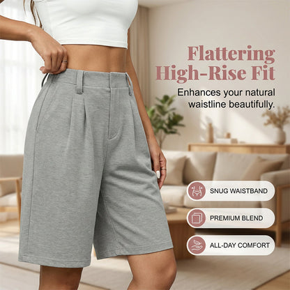 📢📢50% off new arrivals-Women's Casual High-Waist Pleated Shorts