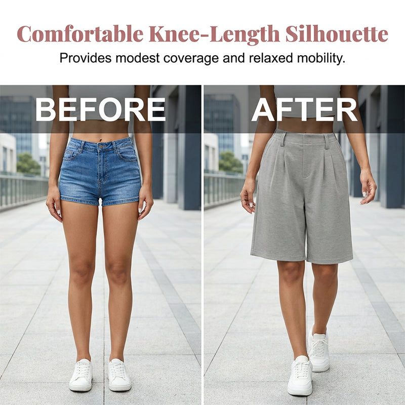 📢📢50% off new arrivals-Women's Casual High-Waist Pleated Shorts