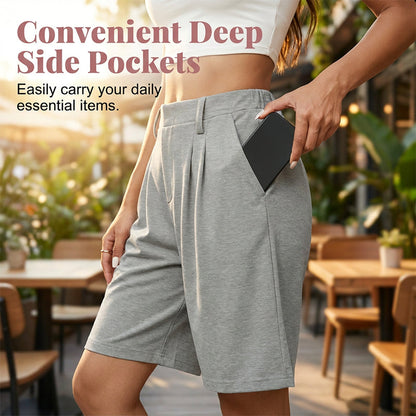 📢📢50% off new arrivals-Women's Casual High-Waist Pleated Shorts