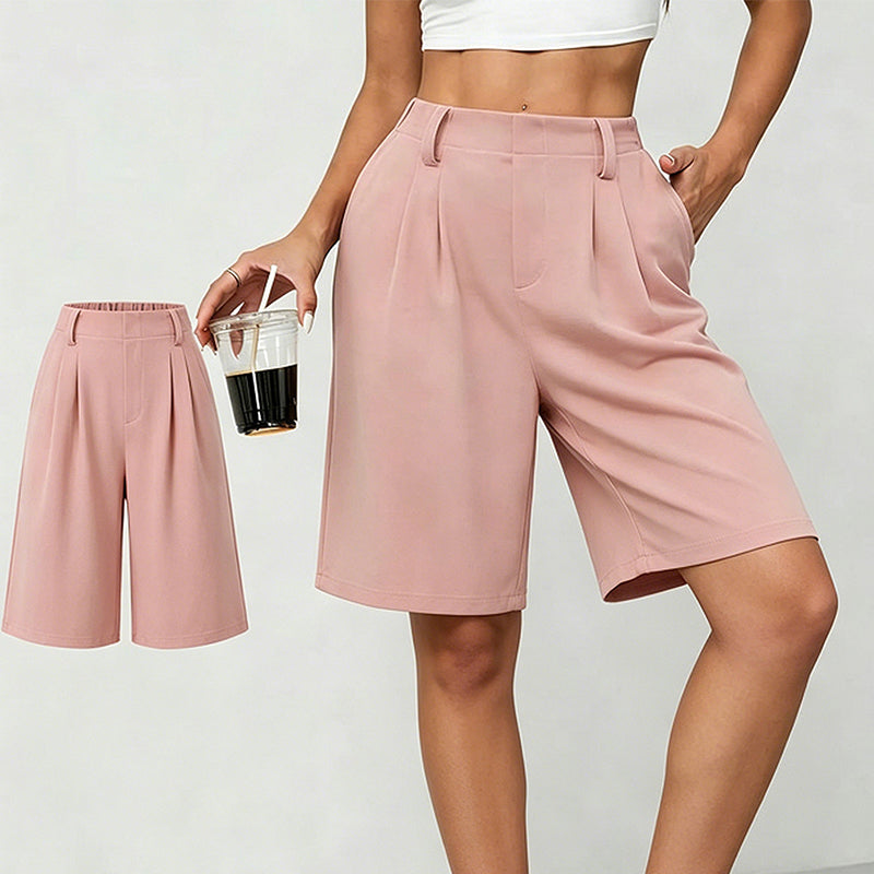 📢📢50% off new arrivals-Women's Casual High-Waist Pleated Shorts