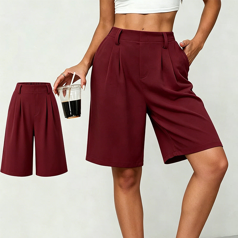 📢📢50% off new arrivals-Women's Casual High-Waist Pleated Shorts