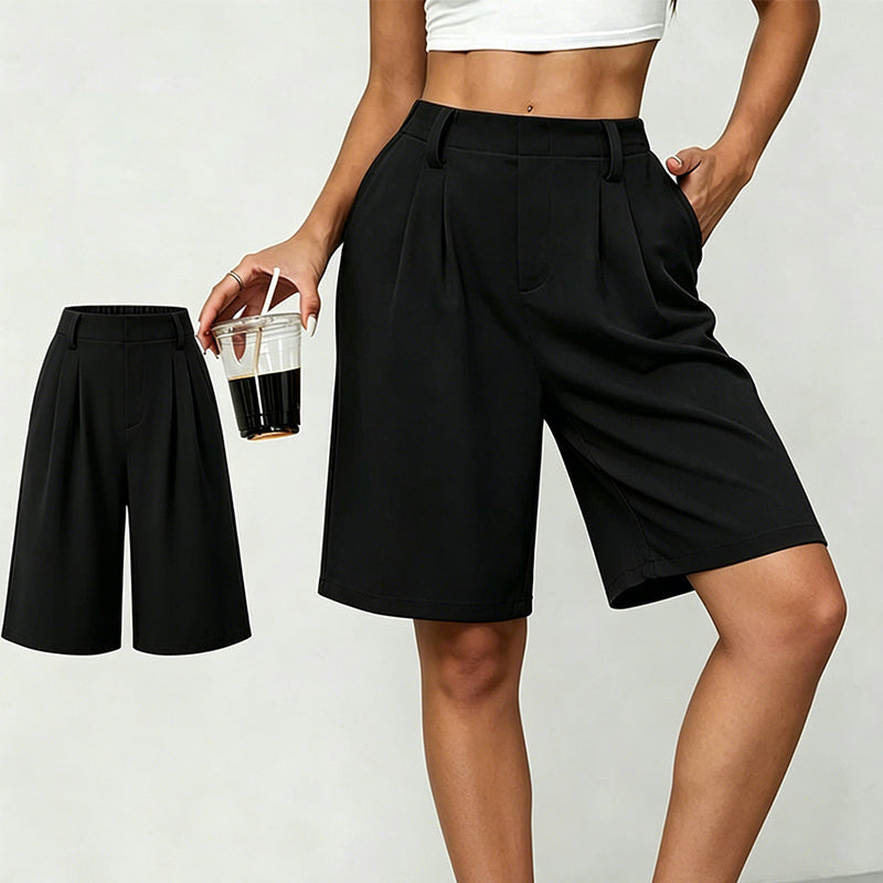 📢📢50% off new arrivals-Women's Casual High-Waist Pleated Shorts