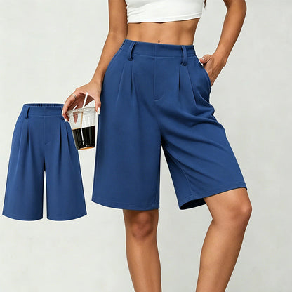 📢📢50% off new arrivals-Women's Casual High-Waist Pleated Shorts