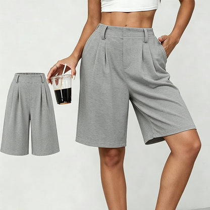 📢📢50% off new arrivals-Women's Casual High-Waist Pleated Shorts