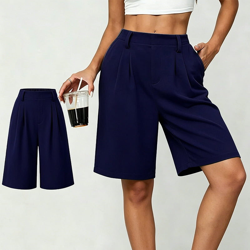 📢📢50% off new arrivals-Women's Casual High-Waist Pleated Shorts
