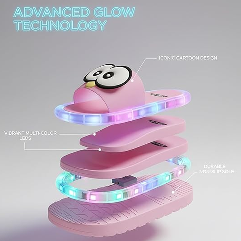 🌟 נעלי בית מצוירות עם תאורת LED 💡✨