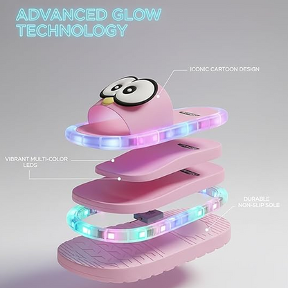 🌟 נעלי בית מצוירות עם תאורת LED 💡✨