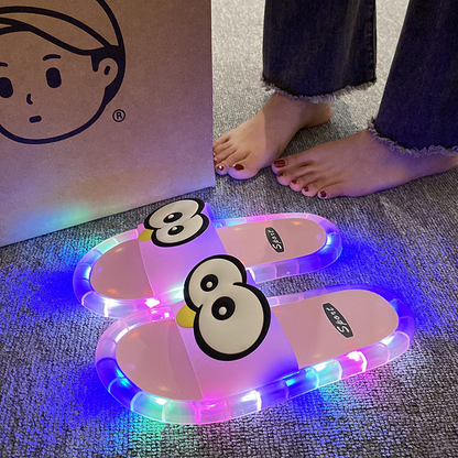 🌟 נעלי בית מצוירות עם תאורת LED 💡✨