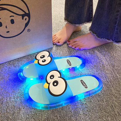 🌟 נעלי בית מצוירות עם תאורת LED 💡✨