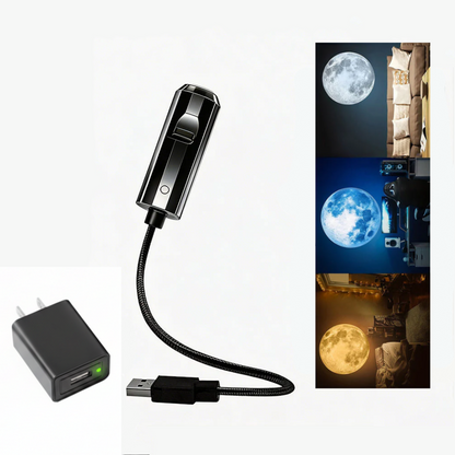 🌌✨ Projetor de luz galáxia e lua USB – transforme seu quarto em um universo mágico