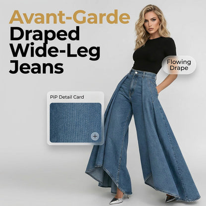 👖✨ Calça jeans de cintura alta e perna larga que alonga a silhueta e valoriza seu estilo com elegância