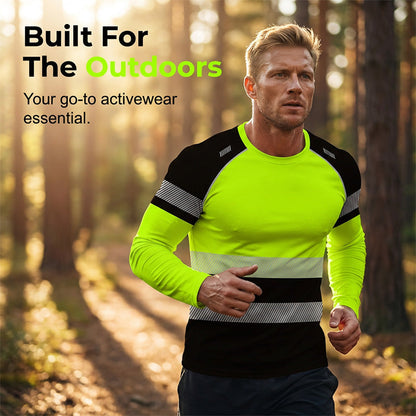 ✨🏃 Camisa esportiva de alta visibilidade leve, respirável e ideal para atividades ao ar livre