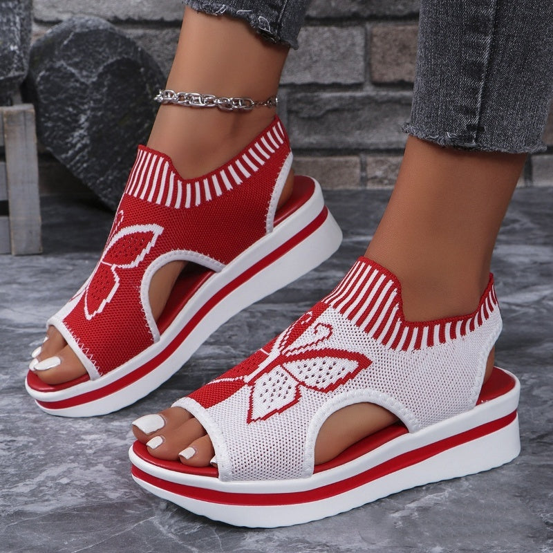 👡✨ Sandália feminina plataforma aberta confortável e respirável ideal para o verão