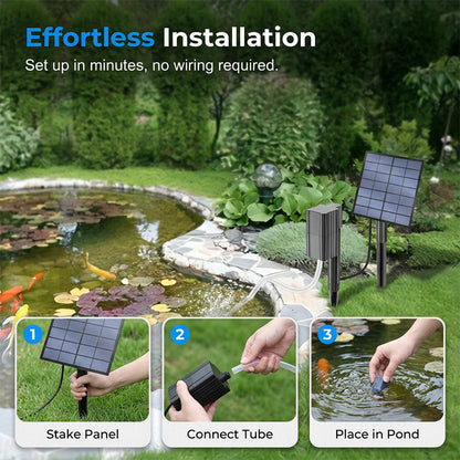 ☀️🐟 Aerador solar para lago – oxigenação contínua sem energia elétrica