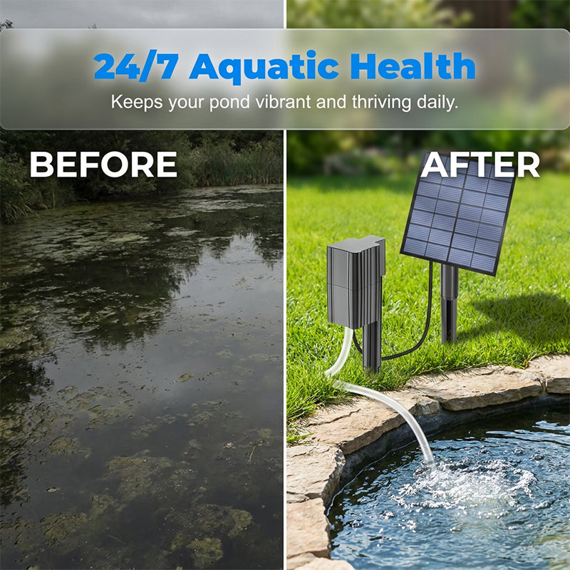 ☀️🐟 Aerador solar para lago – oxigenação contínua sem energia elétrica