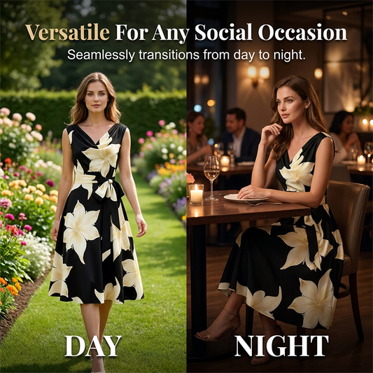 ✨🌸 Vestido floral elegante com caimento que valoriza a silhueta feminino e leve