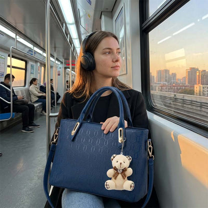 👜✨ Conjunto de 4 bolsas elegante e versátil para trabalho, viagens e uso diário