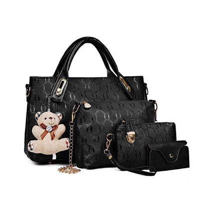 👜✨ Conjunto de 4 bolsas elegante e versátil para trabalho, viagens e uso diário