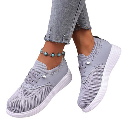 👟✨ Tênis feminino respirável slip-on confortável leve para caminhada diária