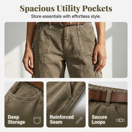 ✨👖 Calça cargo capri feminina confortável – estilo e praticidade para o dia a dia
