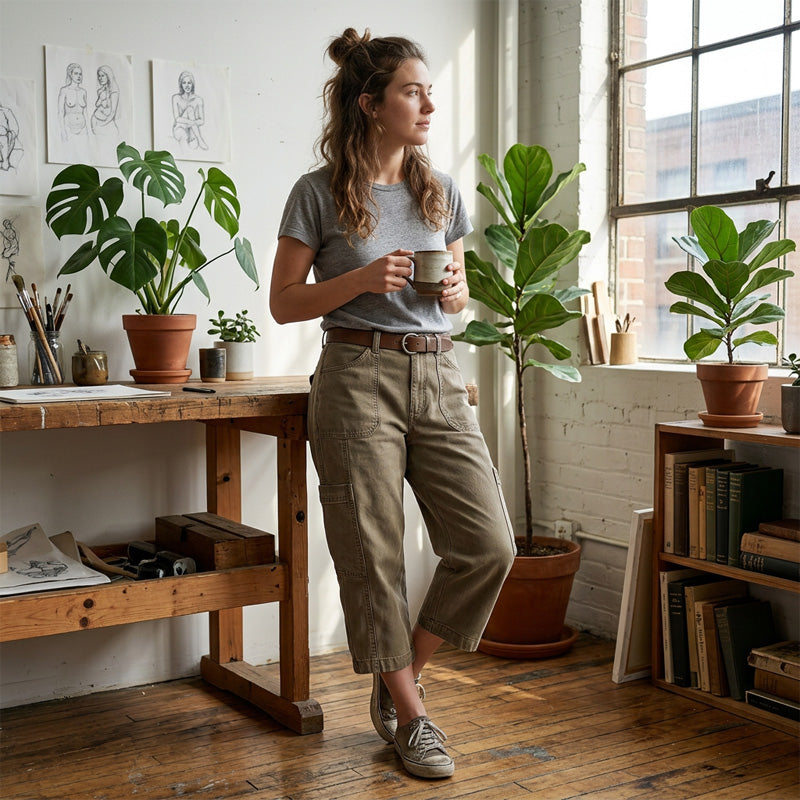 ✨👖 Calça cargo capri feminina confortável – estilo e praticidade para o dia a dia