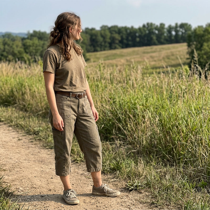 ✨👖 Calça cargo capri feminina confortável – estilo e praticidade para o dia a dia