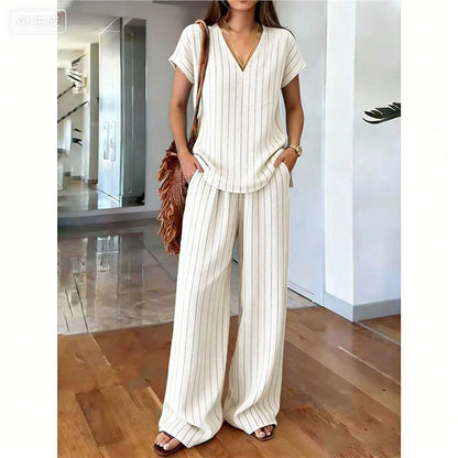 👗 50% DE DESCONTO POR TEMPO LIMITADO! ✨ Conjunto de blusa e calça estampadas para mulheres – Estampas boho, corte folgado, pronto para as férias 🌴