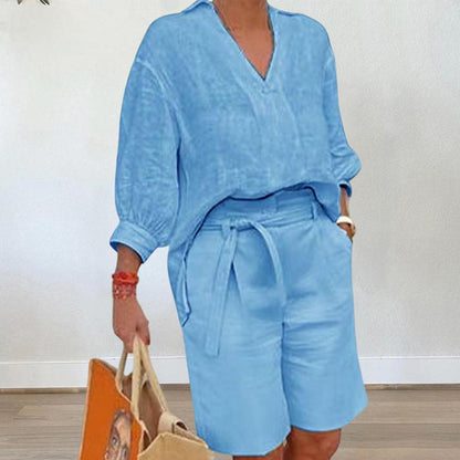 ✨👗 Conjunto feminino 2 peças verão leve e respirável elegante e confortável