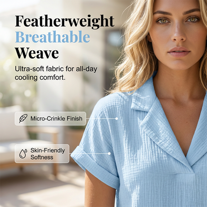 ✨👚 Blusa feminina decote em V leve e respirável confortável para o dia a dia