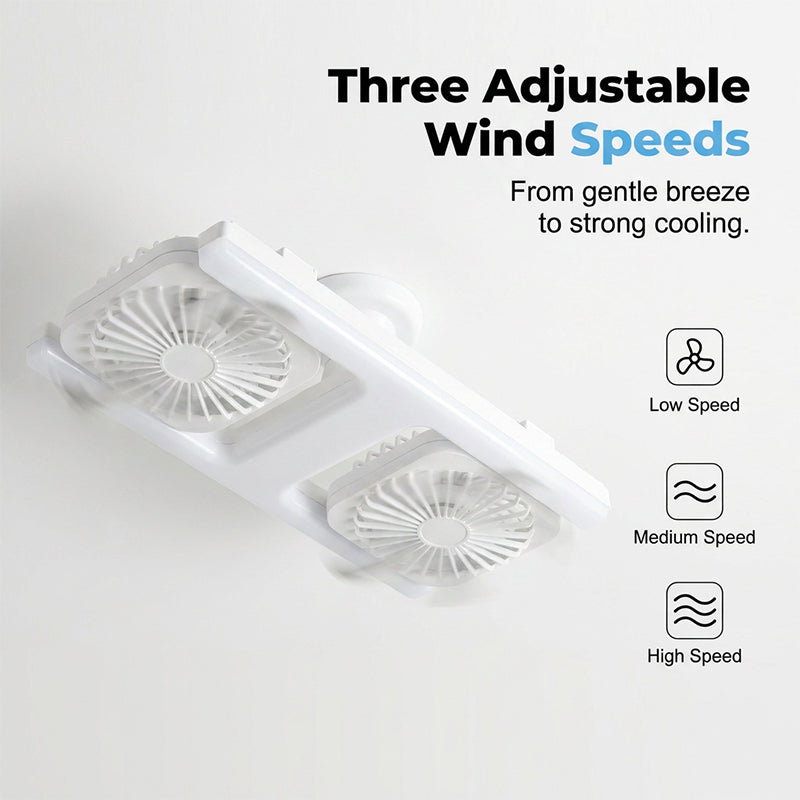✨💡 Ventilador de teto duplo LED E27 – iluminação + ventilação potente 2 em 1
