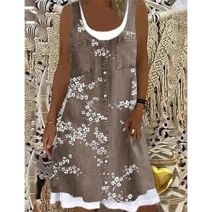 ✨👗 Conjunto feminino jeans falso 2 em 1: estilo moderno e conforto para o dia a dia