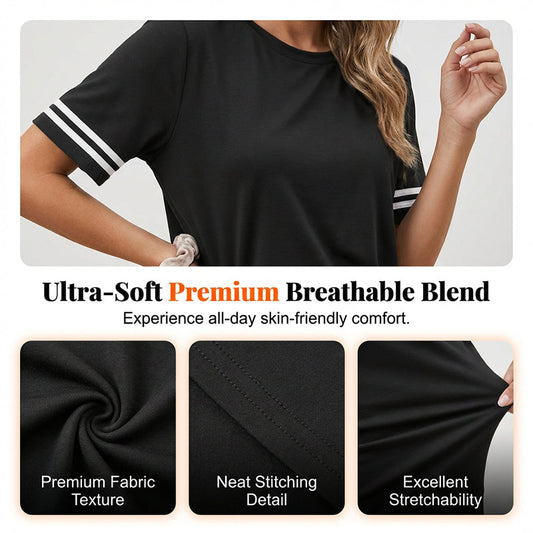 👗✨ Conjunto de moletom feminino de duas peças confortável e estiloso para uso diário