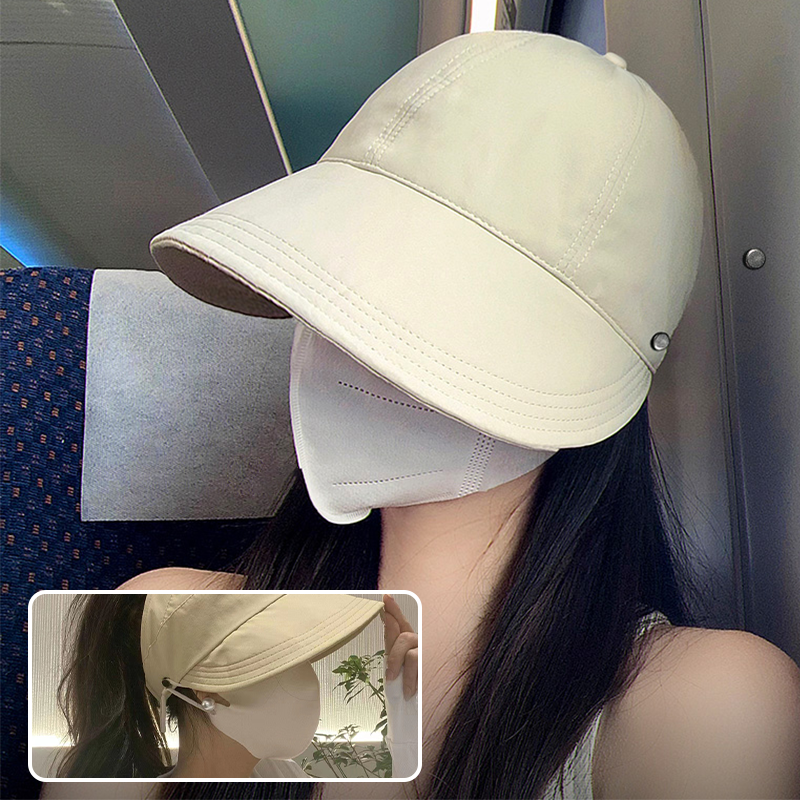 ⏳50% de desconto por tempo limitado⏰Chapéu de sol tipo meio boné de aba larga com fecho de gancho👒☀️