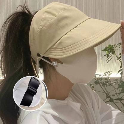 ⏳50% de desconto por tempo limitado⏰Chapéu de sol tipo meio boné de aba larga com fecho de gancho👒☀️