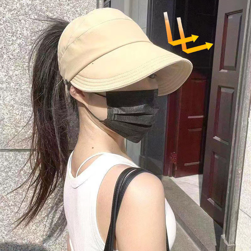⏳50% de desconto por tempo limitado⏰Chapéu de sol tipo meio boné de aba larga com fecho de gancho👒☀️