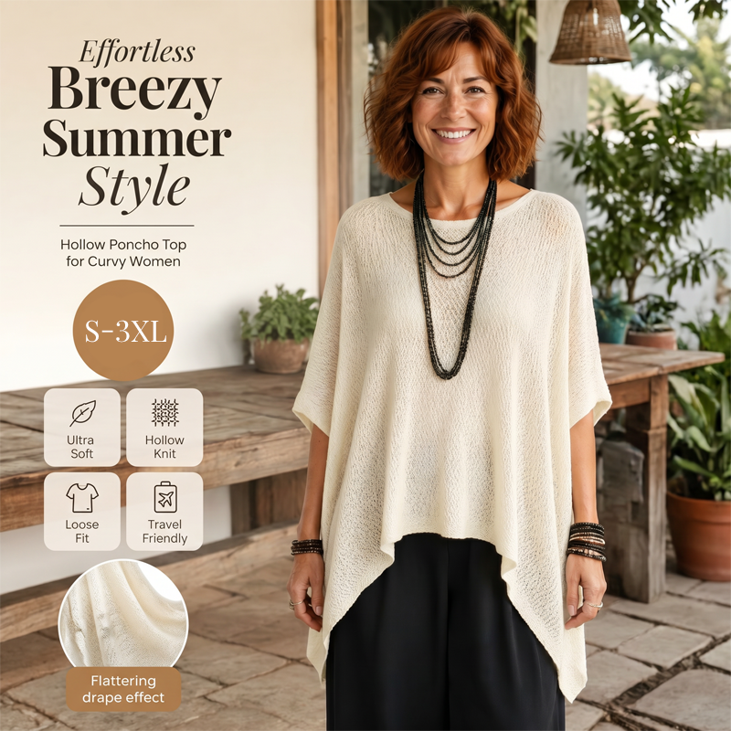 ✨🧶 Blusa feminina de tricô com mangas morcego vazadas – leve, estilosa e confortável
