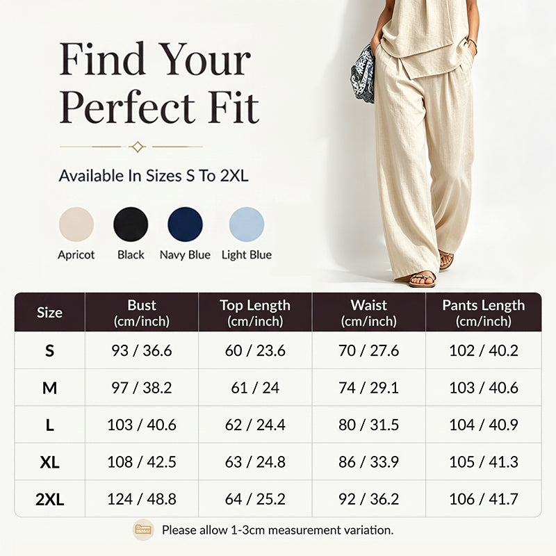 ✨👗 Conjunto feminino com top assimétrico e calça pantalona – elegante e moderno