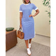 ✨👗 Vestido midi listrado feminino – leve, elegante e perfeito para o verão