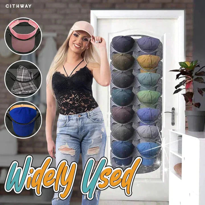 🧢Último dia especial: 50% de desconto!! 🎁✨Cabideiro de chapéu com vários bolsos