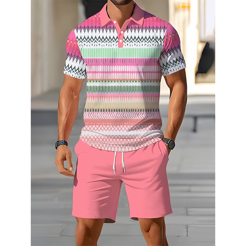 👕🏖️ Conjunto masculino verão camisa + bermuda – leve, elegante e respirável