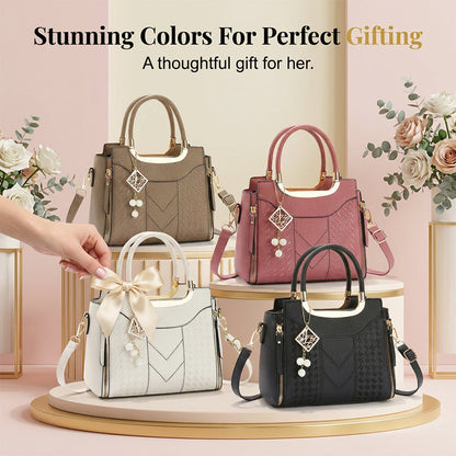 👜✨ Bolsa feminina premium com costura em V – elegante, espaçosa e versátil