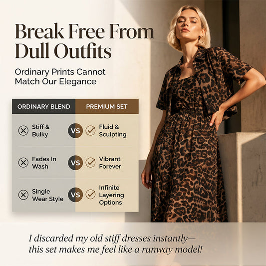 🐆👗 Conjunto feminino 2 peças estampa de leopardo – elegante e moderno