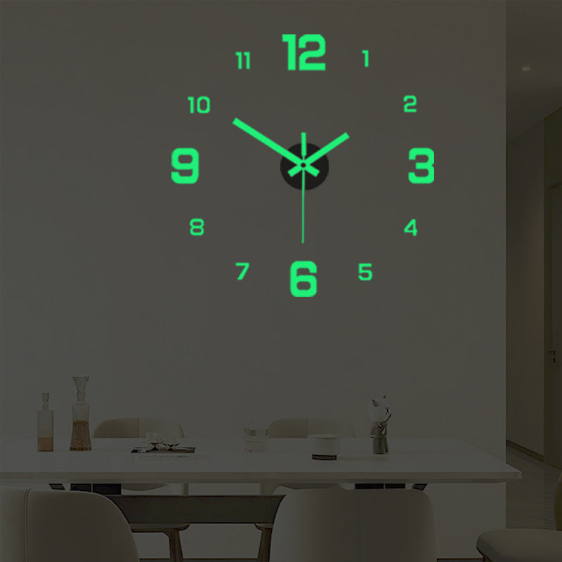 🕒 Relógio de Parede 3D Acrílico Luminoso – Decoração Moderna com Efeito Profundo e Instalação Sem Furos