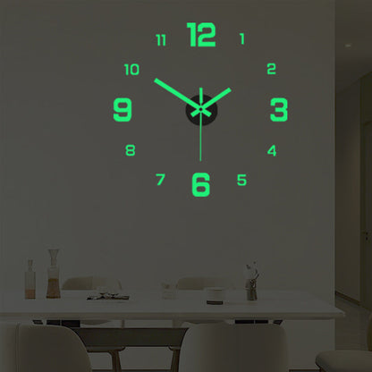 🕒 Relógio de Parede 3D Acrílico Luminoso – Decoração Moderna com Efeito Profundo e Instalação Sem Furos