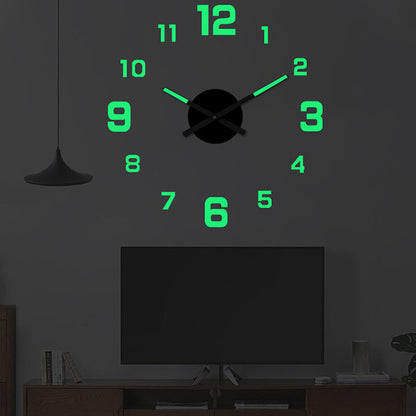 🕒 Relógio de Parede 3D Acrílico Luminoso – Decoração Moderna com Efeito Profundo e Instalação Sem Furos
