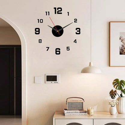 🕒 Relógio de Parede 3D Acrílico Luminoso – Decoração Moderna com Efeito Profundo e Instalação Sem Furos