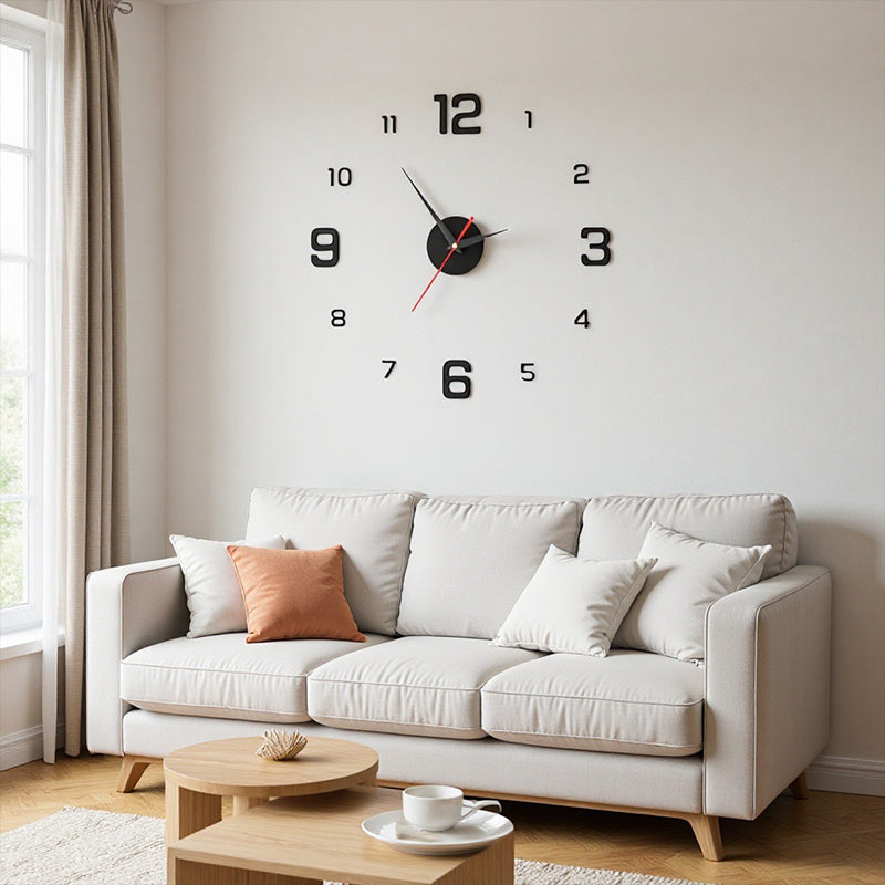 🕒 Relógio de Parede 3D Acrílico Luminoso – Decoração Moderna com Efeito Profundo e Instalação Sem Furos