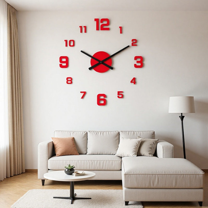 🕒 Relógio de Parede 3D Acrílico Luminoso – Decoração Moderna com Efeito Profundo e Instalação Sem Furos