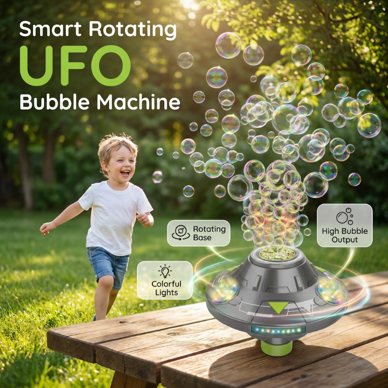 🛸🫧 Máquina de bolhas OVNI automática – diversão mágica para crianças e festas