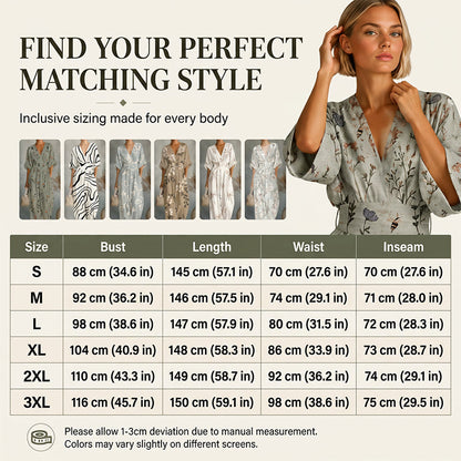 ⌛Oferta por tempo limitado — Macacão feminino elegante com estampa e decote em V
